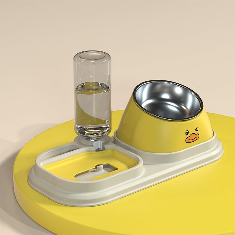 Multifunctional Stainless Steel Cat Feeder Set