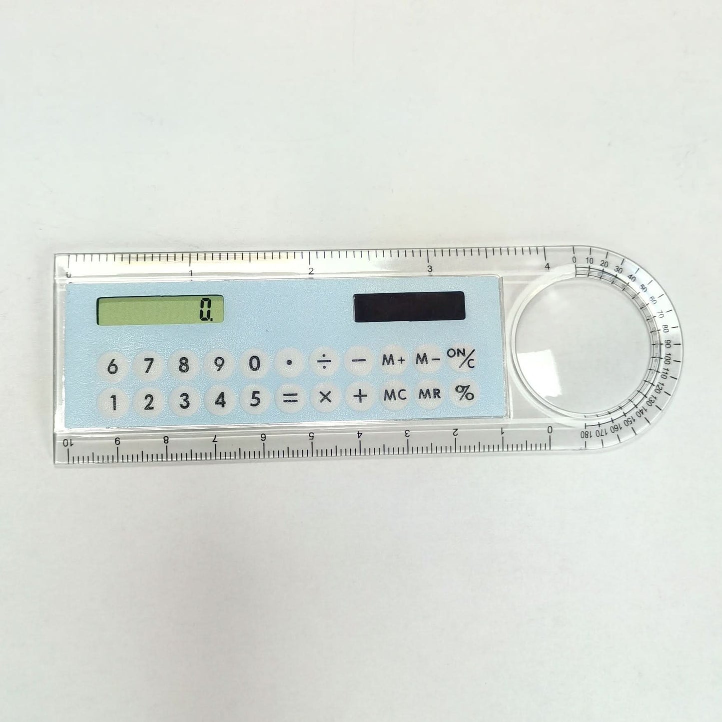 Multifunctional Protractor Ruler with Magnifying Glass