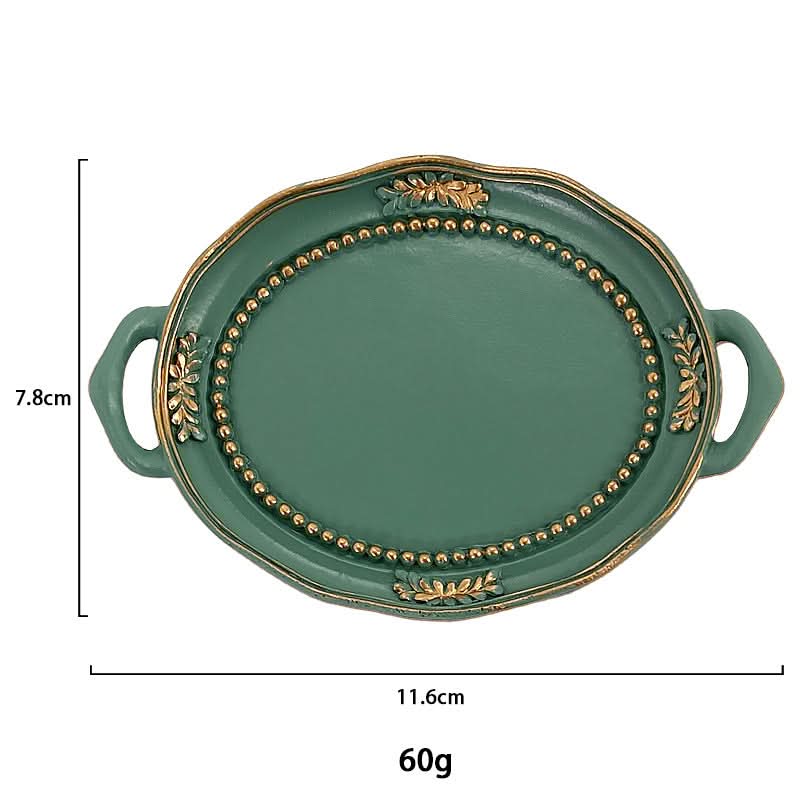 Shiyilian INS Style Creative Resin Candle & Jewelry Tray (Set of 2pcs.)