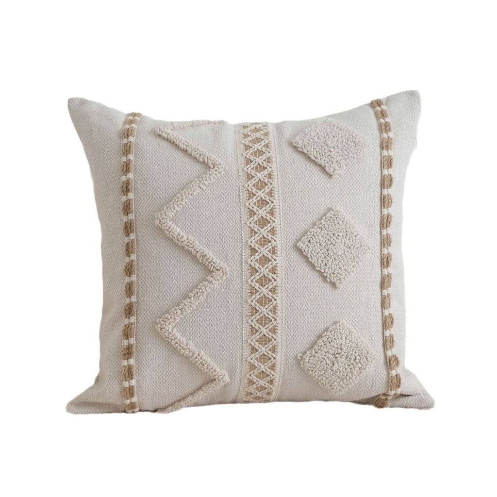 Wabi-Sabi Style Loop Velvet Pillow - INS Embroidered Cushion Cover