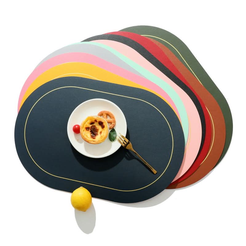 Leather PVC Non-Slip Dining Table Mat