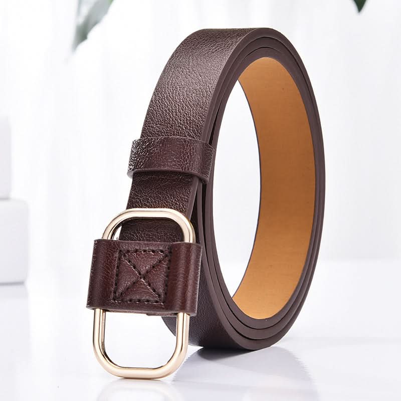 Women's Adjustable Faux Leather Belt - with Alloy Buckle