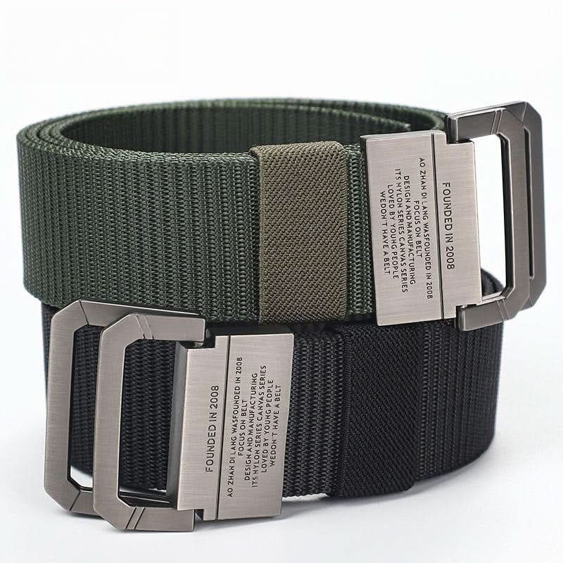 Men’s Nylon Belt with Double Ring Buckle – Adjustable