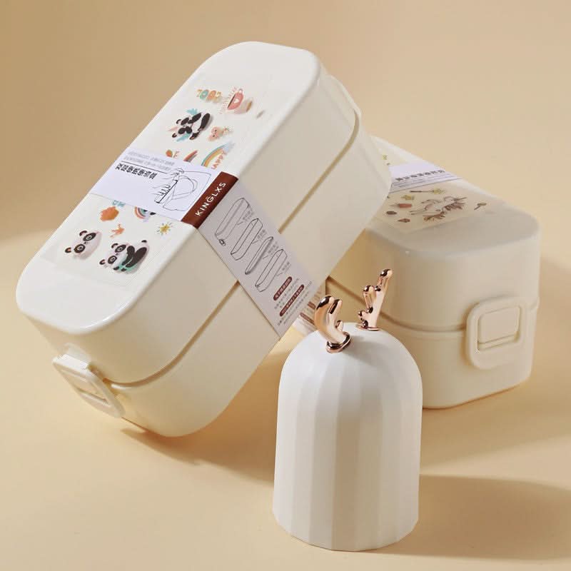 Double-Layer Bento Lunch Box – Food Container for Students & Adults