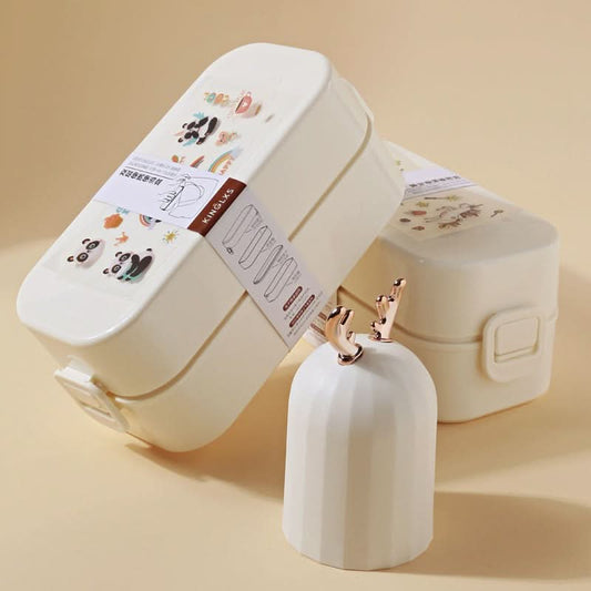 Double-Layer Bento Lunch Box – Food Container for Students & Adults