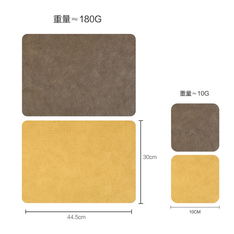 Nordic Style Leather Placemats & Coasters