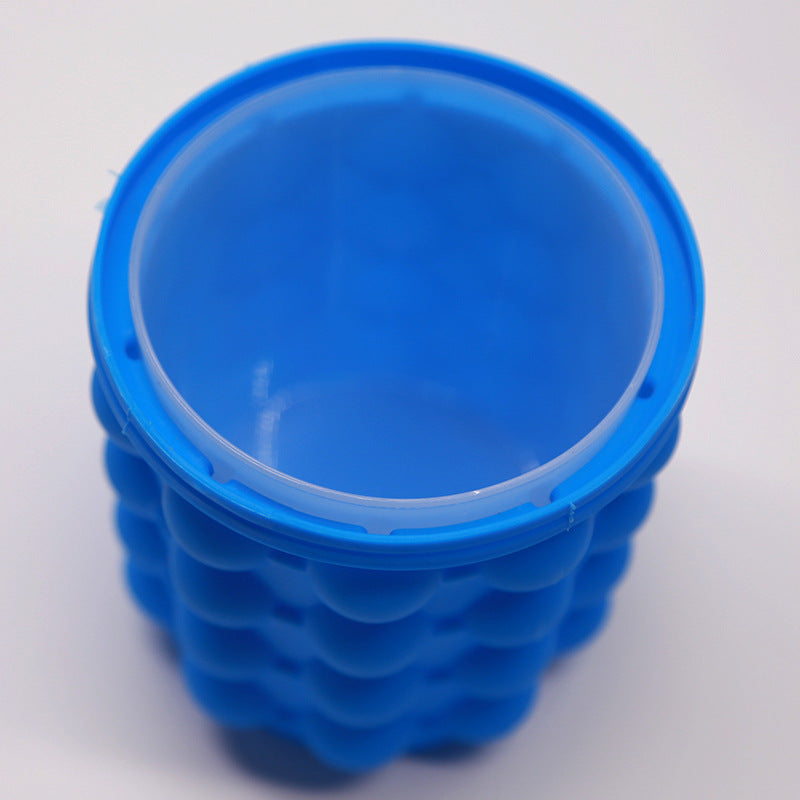 Silicone Ice Cube Maker & Bucket – Large Round Ice Mold for Drinks, Wine & Cocktails