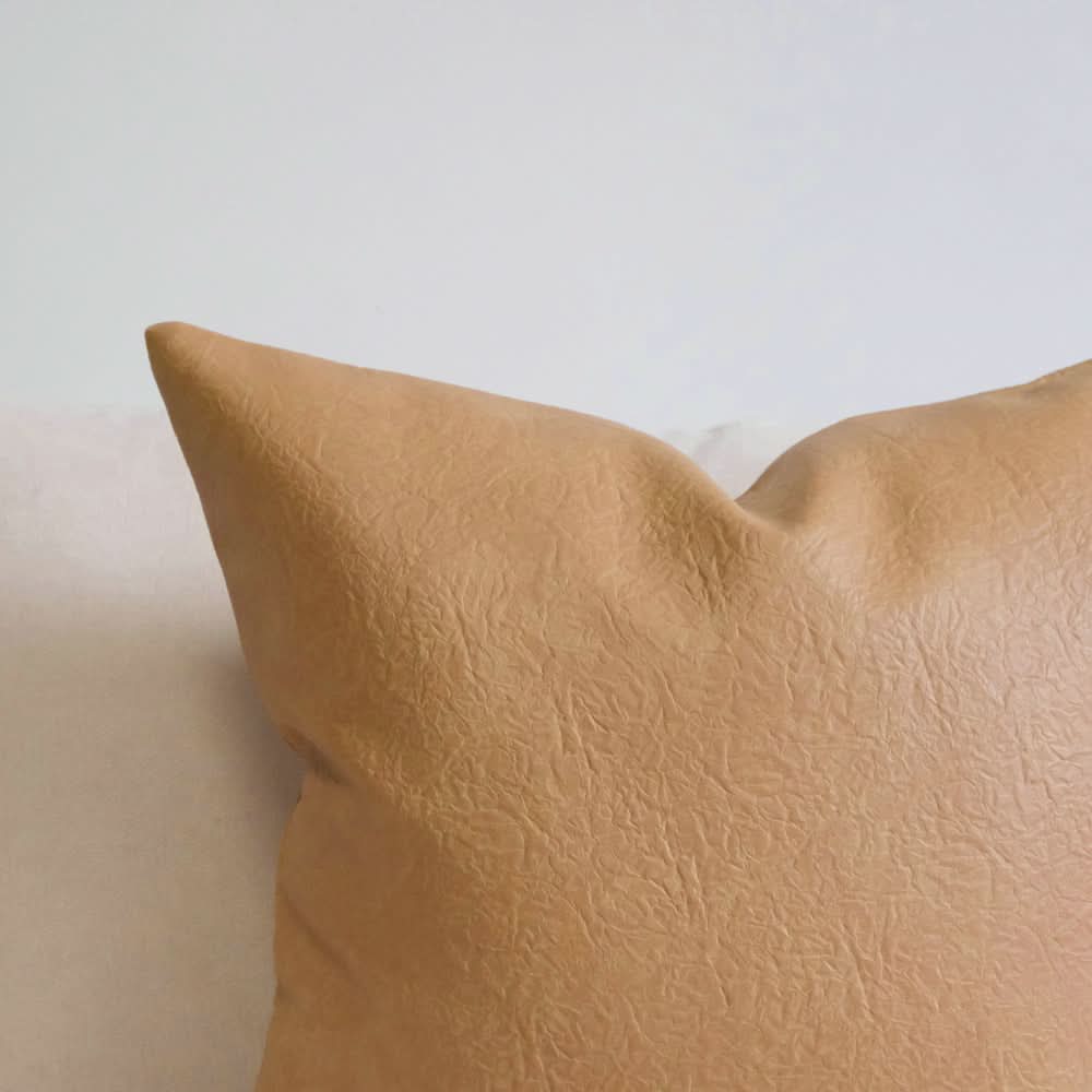 Modern Pleated Imitation Leather Pillowcase - Simple & Elegant
