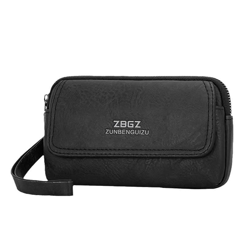 Men’s Leather Waist Phone Bag – Multi-Functional Coin Purse
