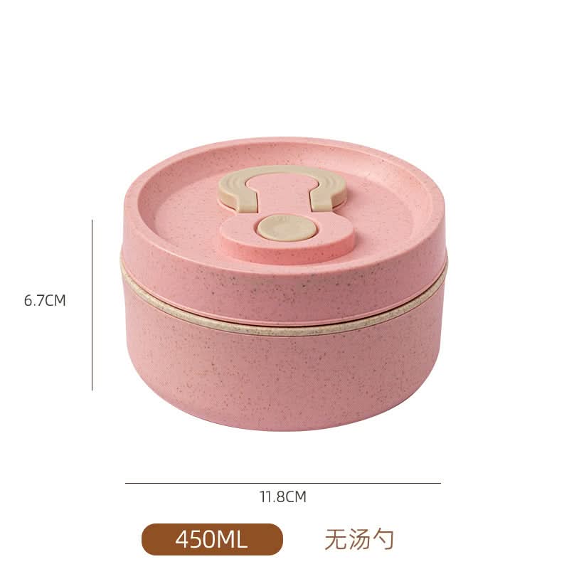 Wheat Straw Round Lunch Box – Microwave Safe Food Container