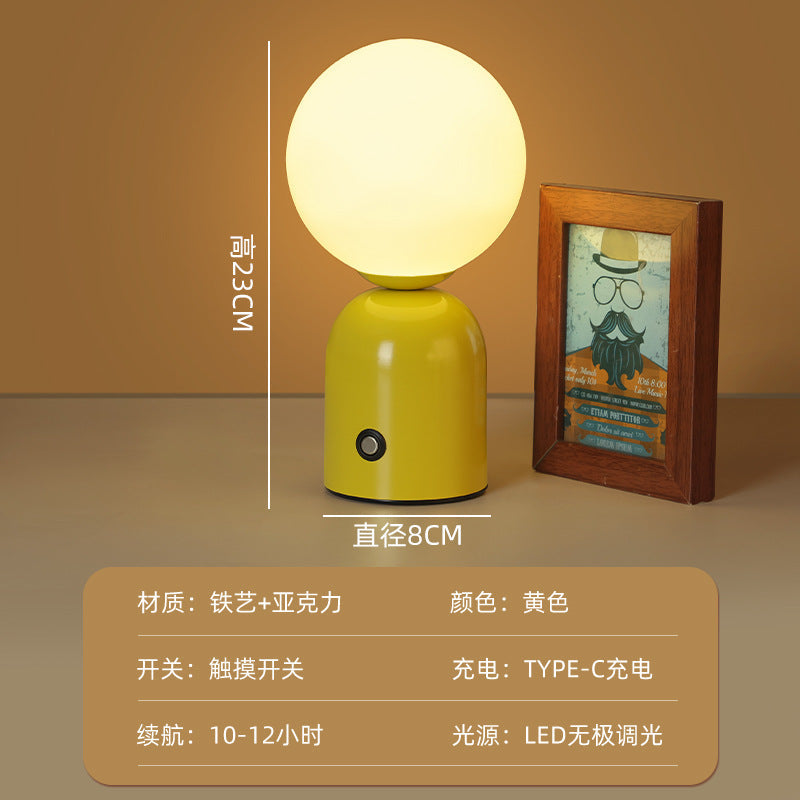 Nordic Macaron LED Table Lamp – Minimalist Desk & Bedside Ambient Light for Home & Café