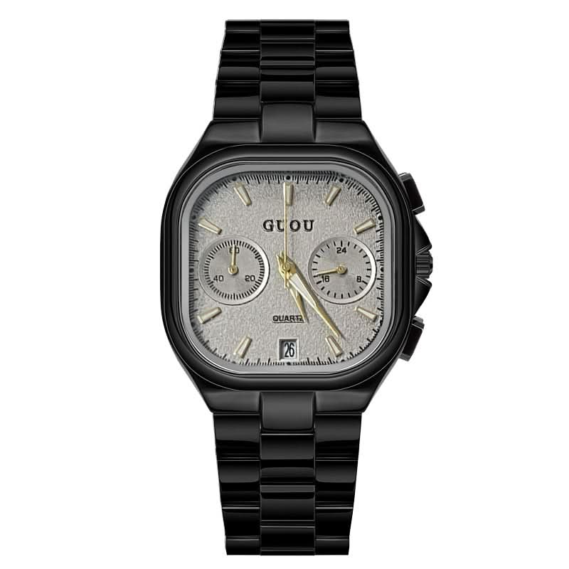 Stylish Square Quartz Watch with Calendar for Women