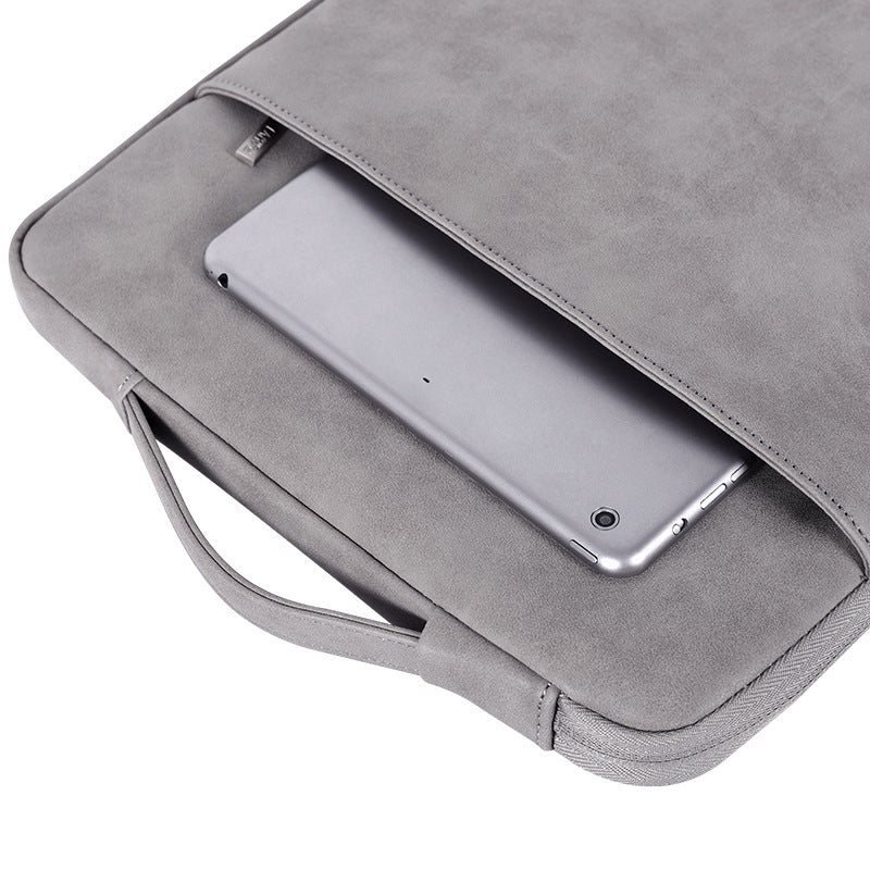 Classic PU Leather Laptop Sleeve for MacBook & More – Shock Resistant