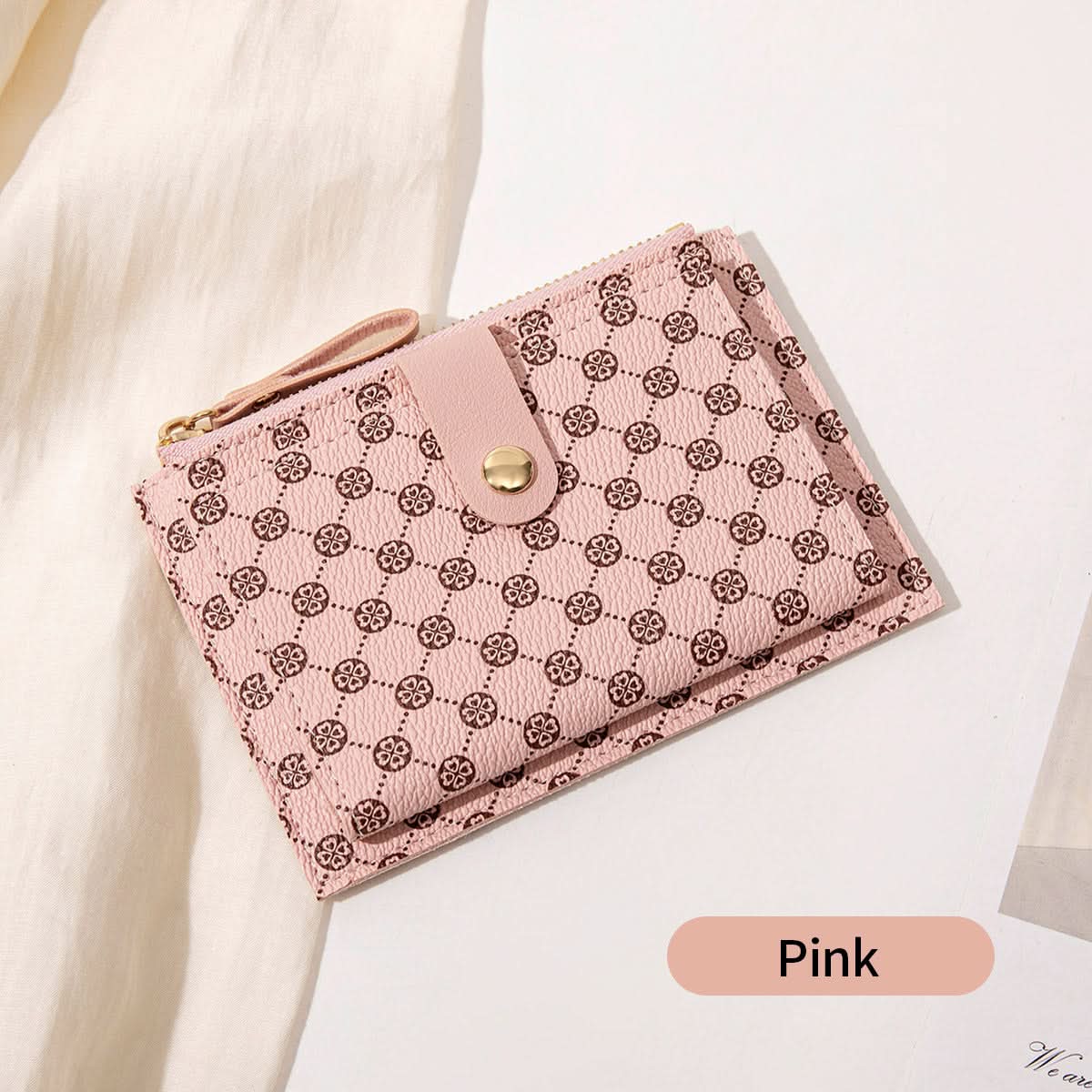 Women's PU Leather Short Wallet – Ultra-Thin Folding Card Holder