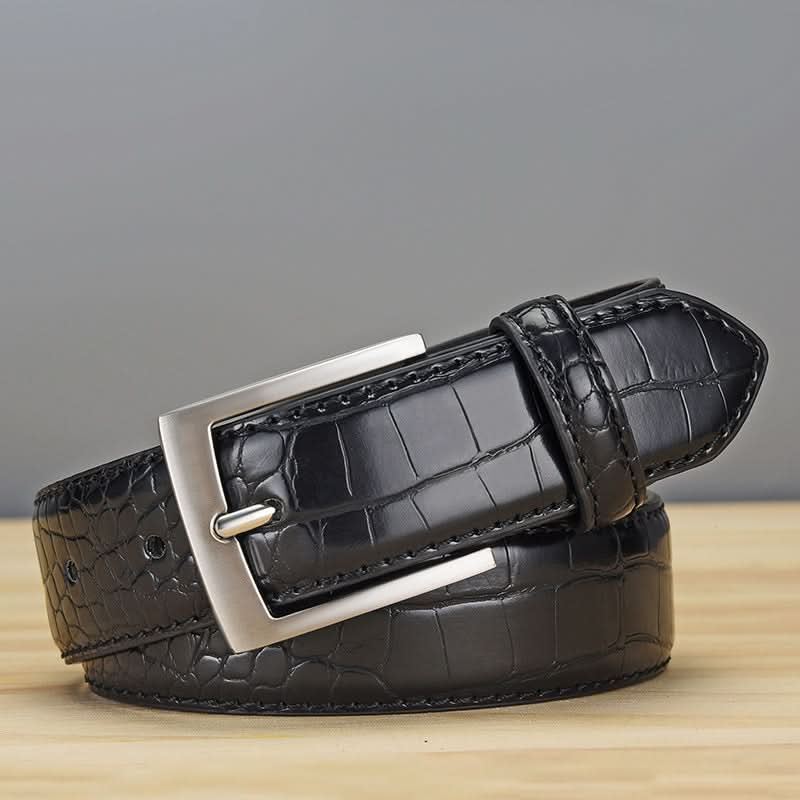 Men's Crocodile Pattern PU Leather Belt