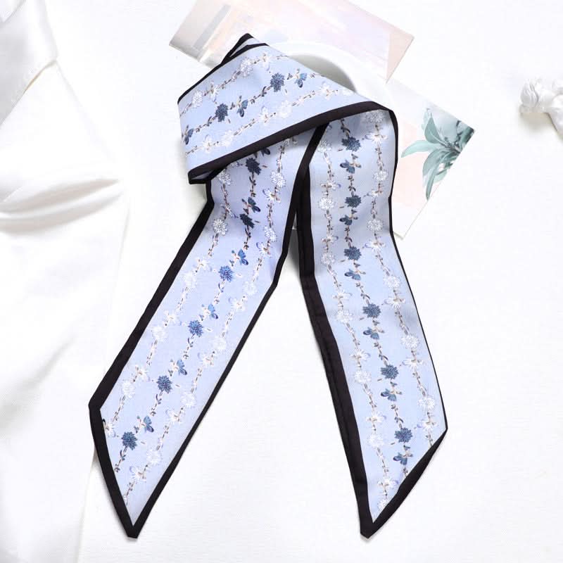 Silk Scarf Ribbon Ponytail Bow - Letter Headband Accessory (Set of 2pcs.)