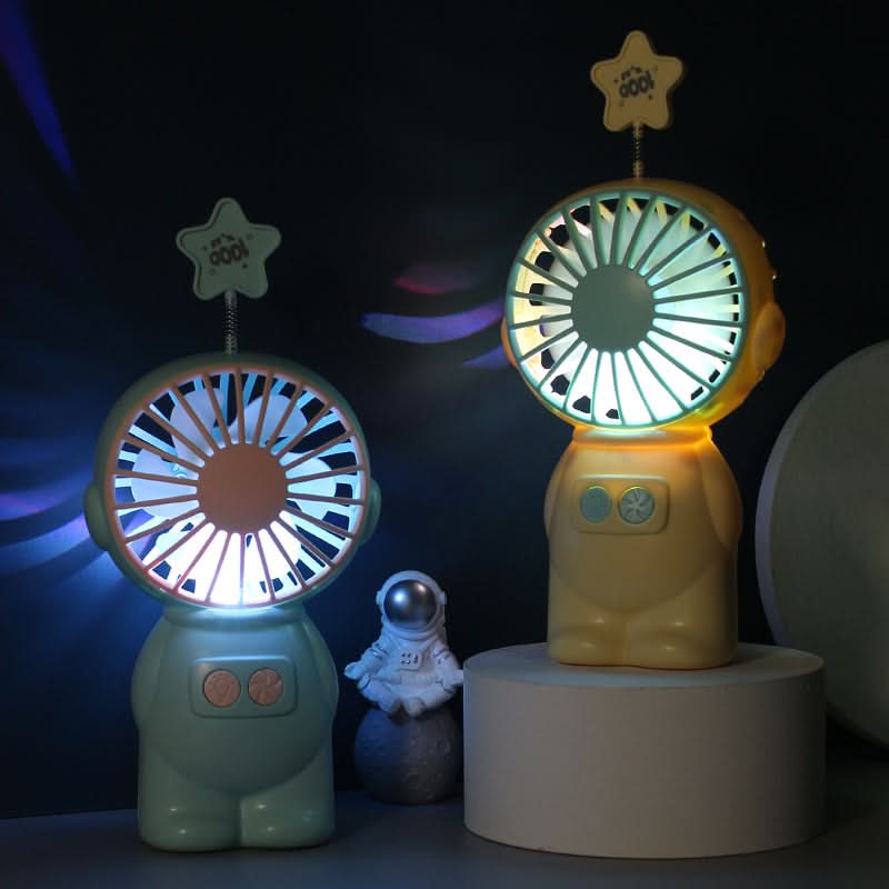 Cartoon Handheld Fan with Star Light – USB Rechargeable
