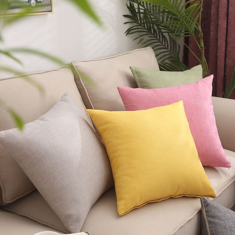 Nordic Style Linen Sofa Pillow Set - Set of Two