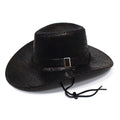 Unisex PU Leather Cowboy Hat – Crocodile Pattern Western Jazz Hat