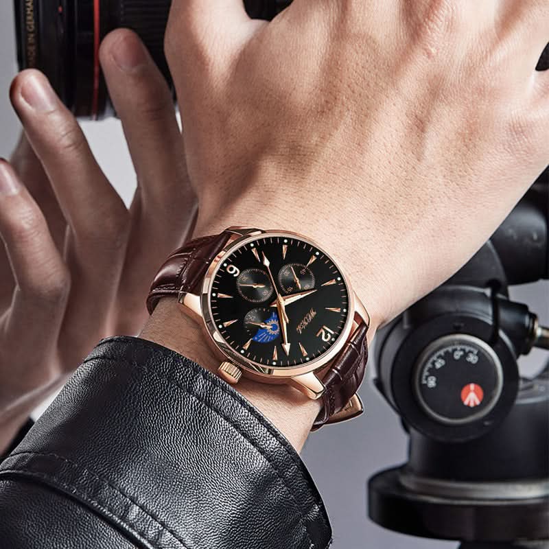 Men’s Business Quartz Watch - Brown Strap