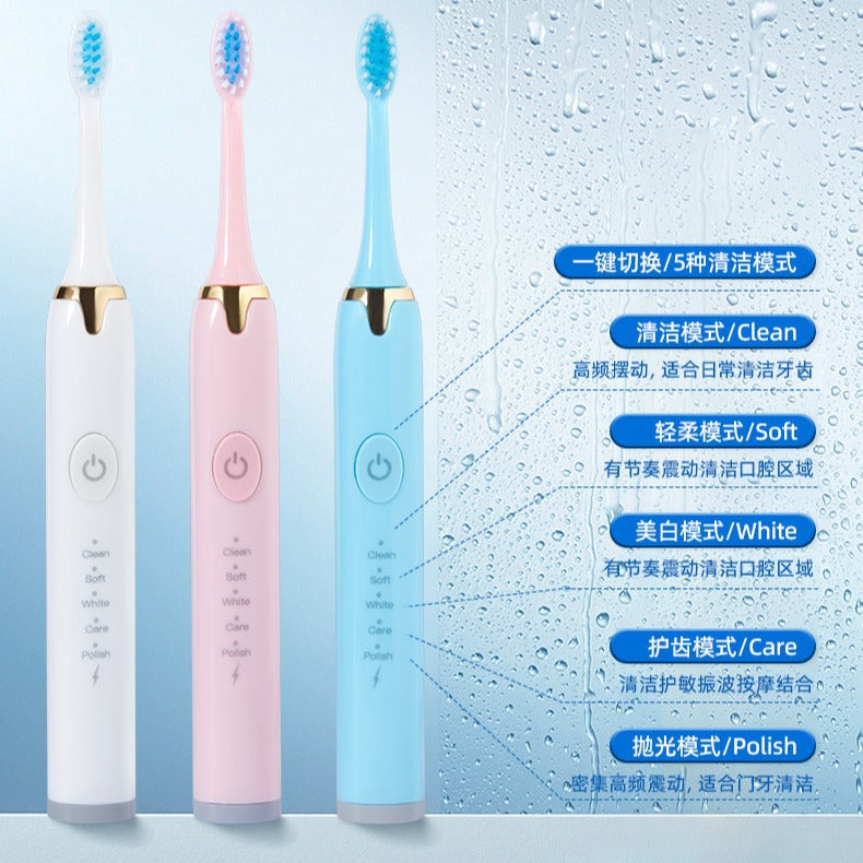 Weston Rechargeable Electric Toothbrush for Adults – Soft Bristles, Family Set, Deep Clean Care