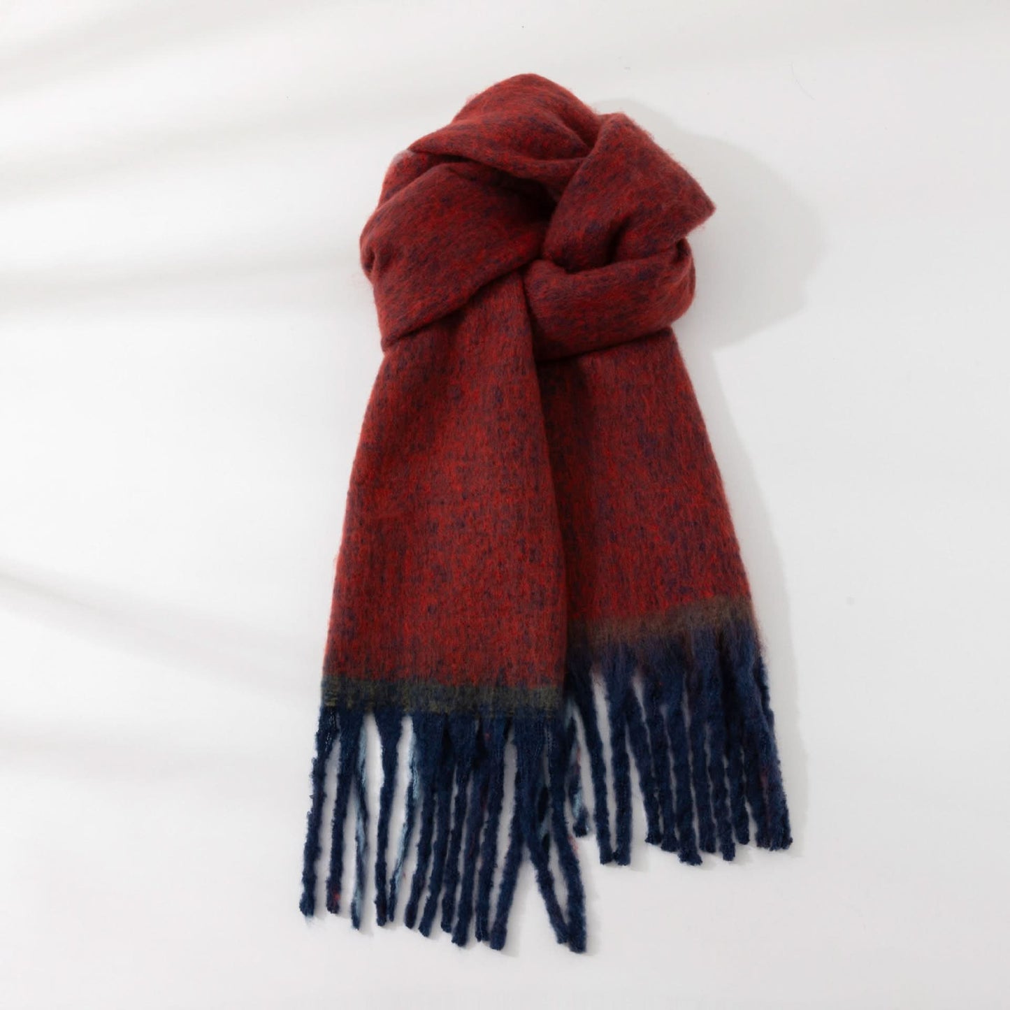 Korean Mohair Woven Winter Scarf for Women