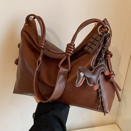 Women's Classic PU Leather Tote Bag – Stylish Messenger Bag for Work & Travel