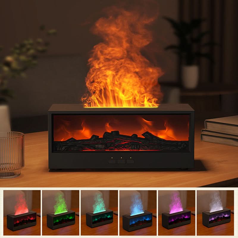 USB Flame Humidifier Aromatherapy Air Purifier