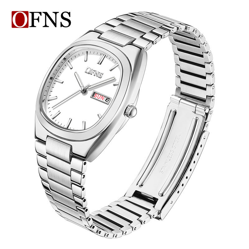 OFNS Women’s Quartz Watch – Luxury Steel Strap, Calendar Display Business Wristwatch
