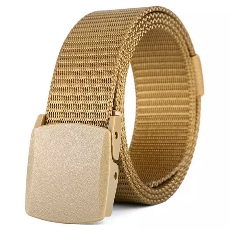 Men’s Nylon Belt with Plastic Buckle – Adjustable Military Training Belt