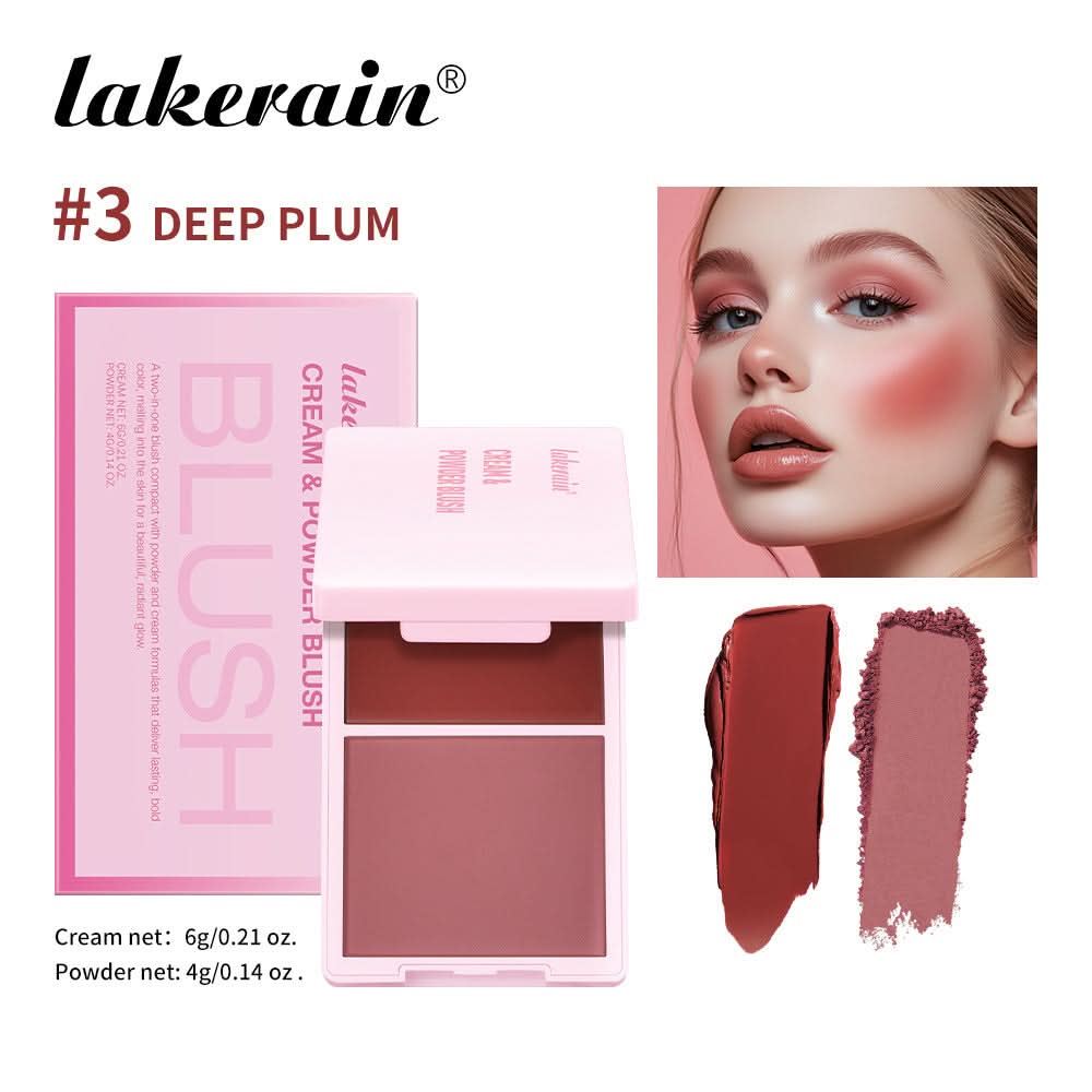2-in-1 Blush Cream & Powder – Long-Lasting, Blendable, Matte & Dewy Finish