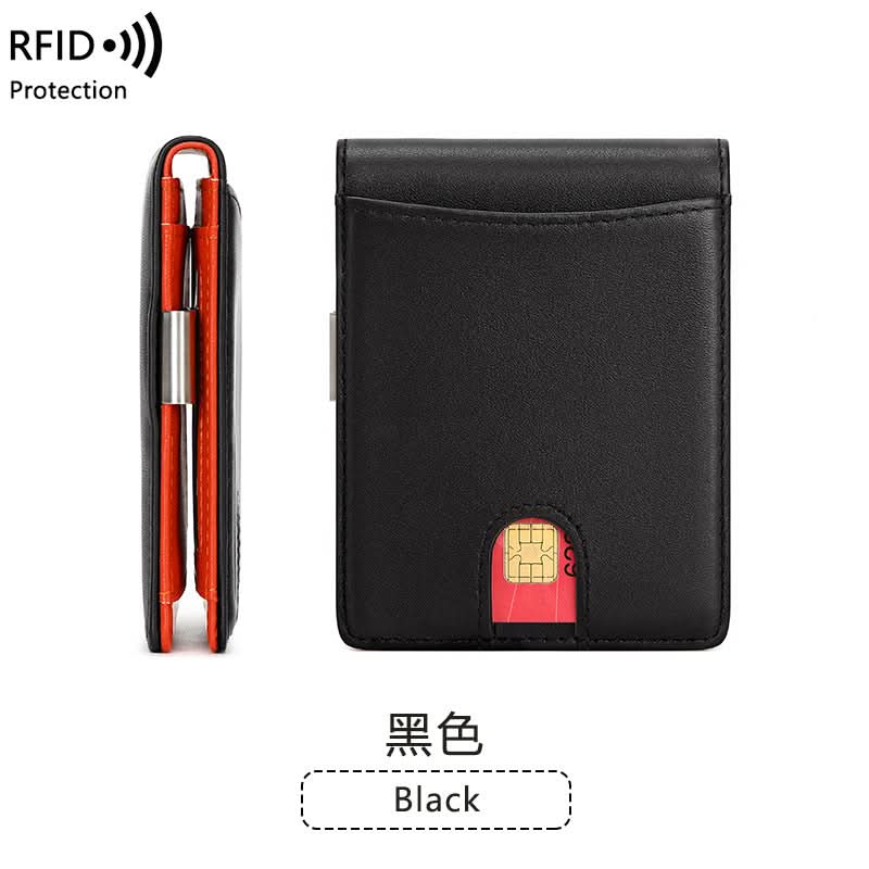 Men’s RFID Blocking Leather Wallet – Slim Bifold Card Holder