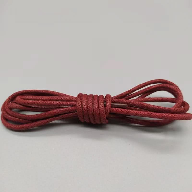 Waxed Leather Shoelaces – Unisex Round Thin Laces