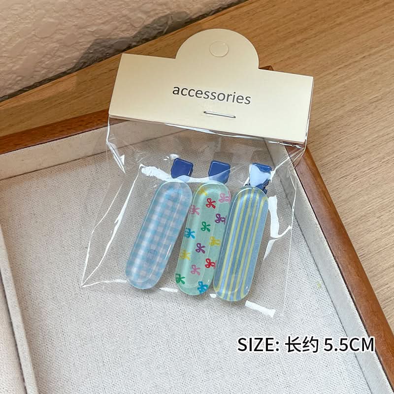 Jelly Sweet Oval Hairpin – Ice Cream Color Bangs Clip