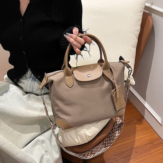 Women's Lightweight Nylon Handbag – Shoulder & Crossbody Bag