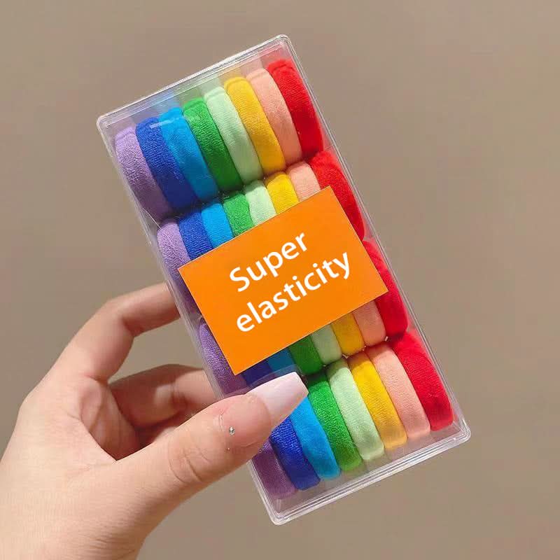 32-Pack High Elastic Hair Ties with Case