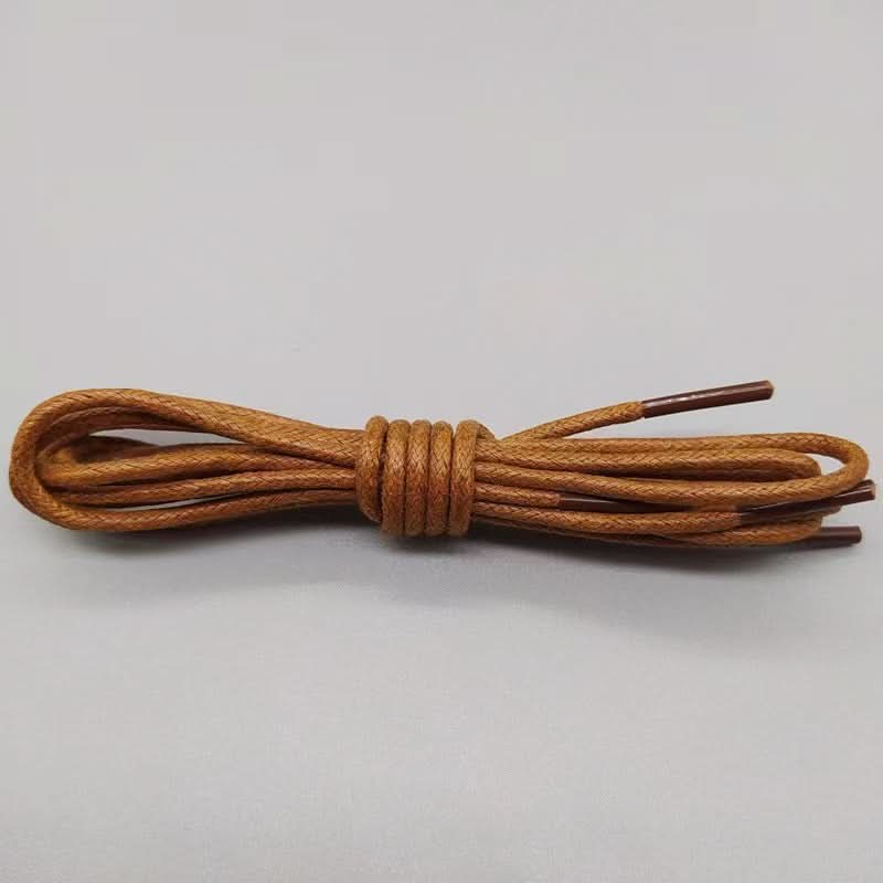 Waxed Leather Shoelaces – Unisex Round Thin Laces