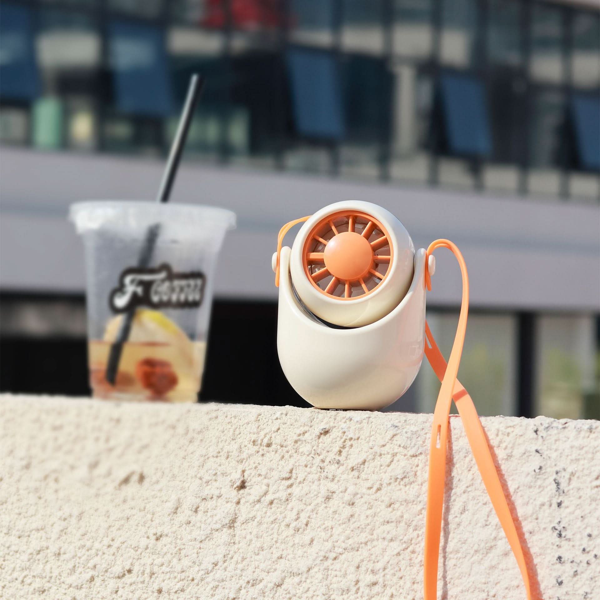 USB Rechargeable Leafless Neck & Desktop Fan –Flexible, Hands-Free Cooling