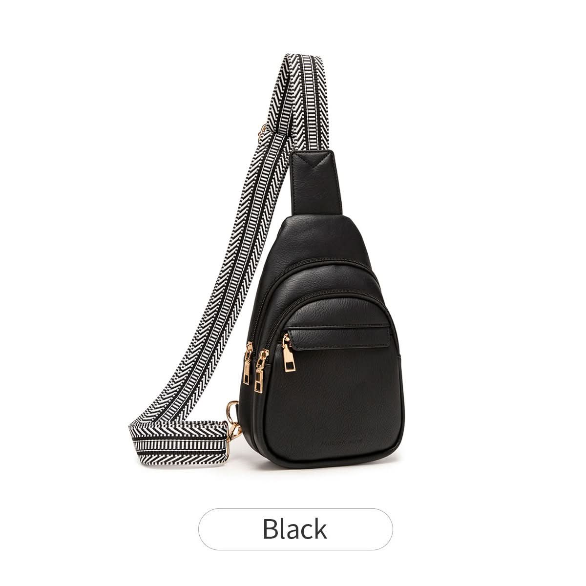 Women's Retro Crossbody Chest Bag – Wide Shoulder Strap