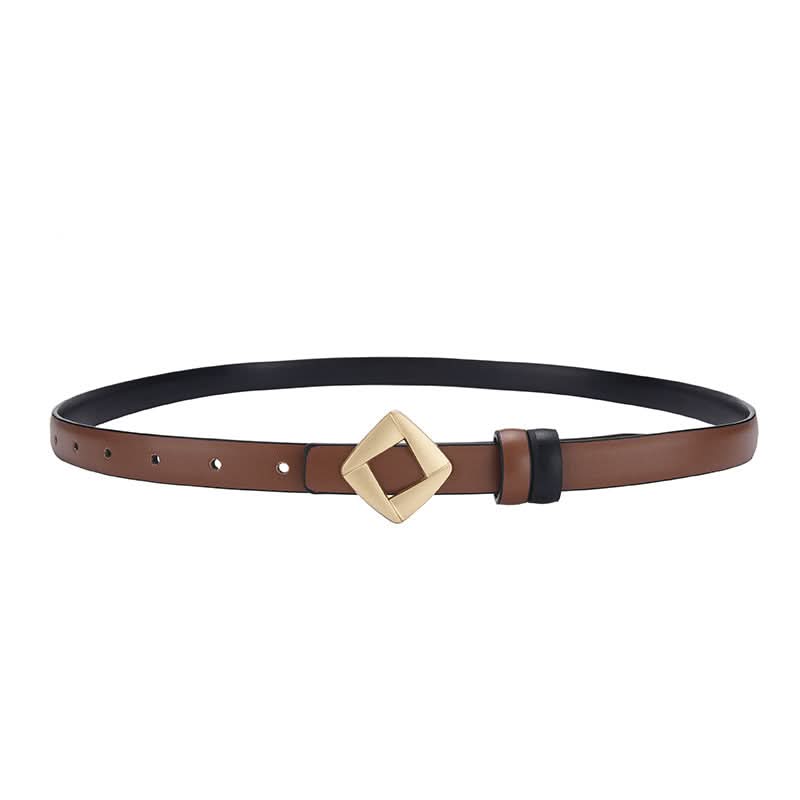 Women's Chic Style Thin PU Leather Belt – Adjustable Waist Belt