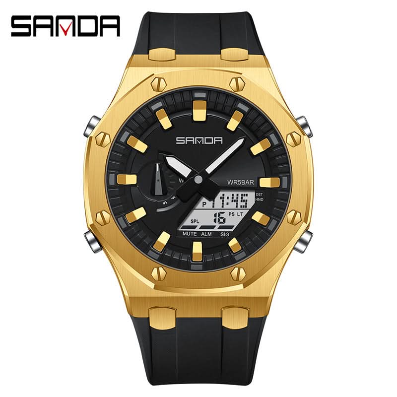 Men's Waterproof Sports Watch – Octagonal Design