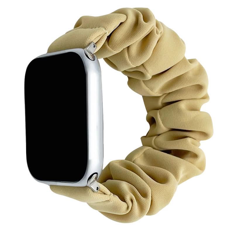 Scrunchie Apple Watch Band – Soft Silk Fabric Elastic Strap for 38mm-45mm (Only Strap)