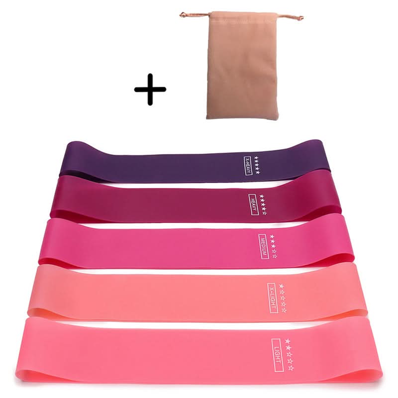 Pack of 5 Portable Resistance Bands for Women - Fitness Set