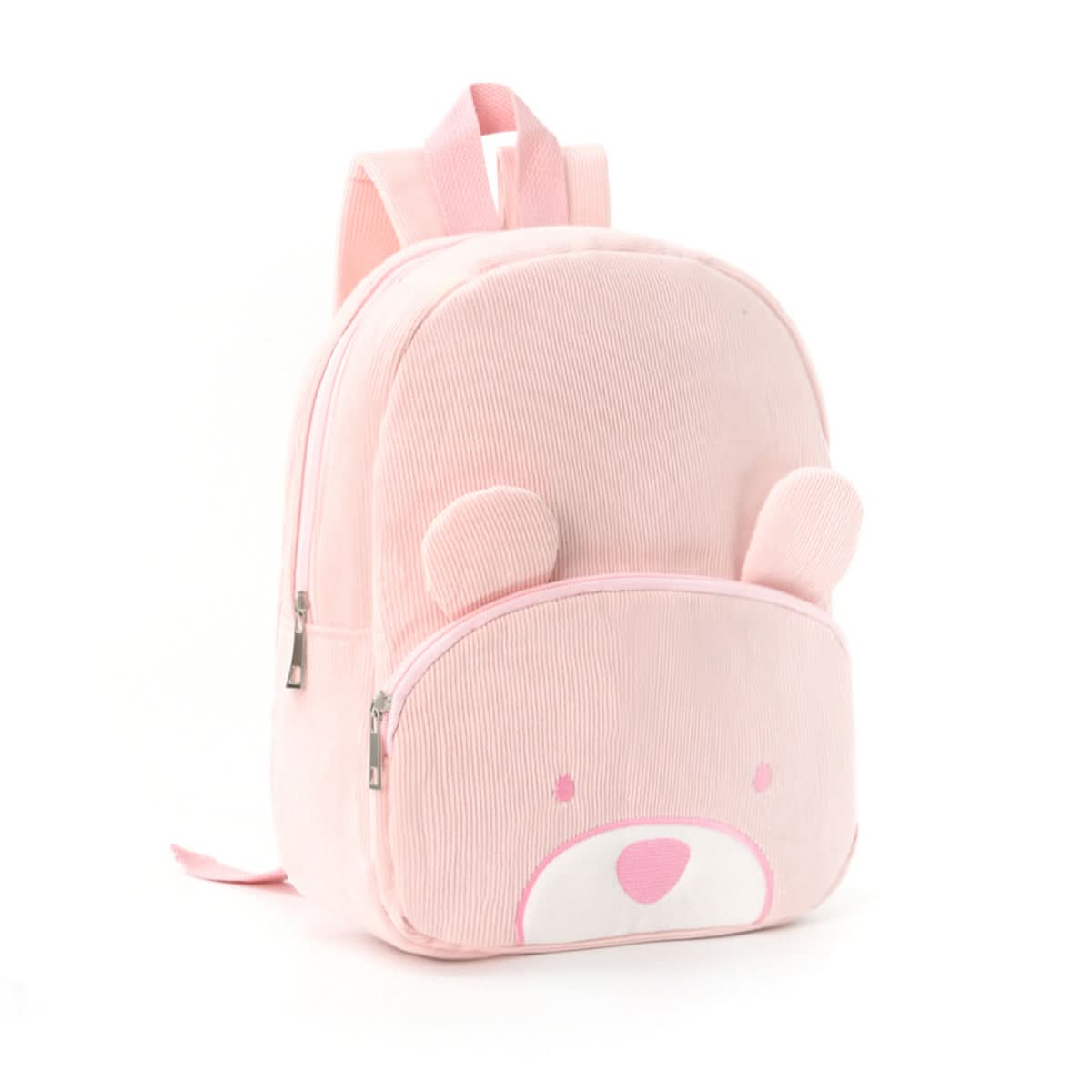 Cute Animal Corduroy Backpack – Plush Cartoon School Bag for Kids