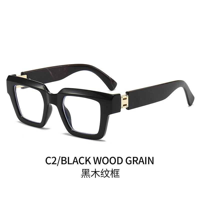 Marble Pattern Square Sunglasses with Blue Light Protection | Oversized Unisex Frame