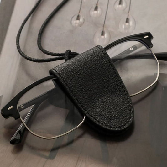 Magnetic Leather Glasses Holder – Lanyard-Style Sunglasses & Ticket Holder