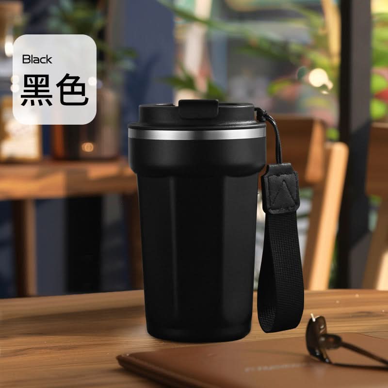 Stainless Steel Vacuum Insulated Coffee Tumbler – Portable Mug with Handle