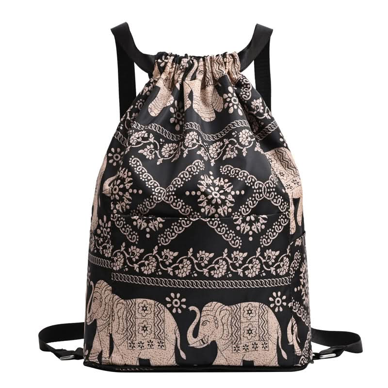 Unisex Foldable Gym Drawstring Backpack – For Travel & Outdoor Activities