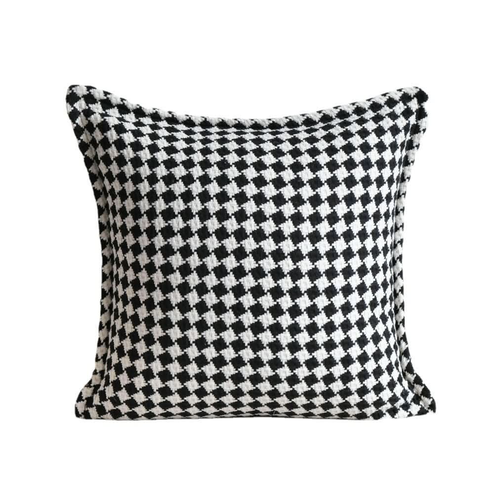 Retro Plaid Knitted Pillow Cover – Luxurious High-End Cushion