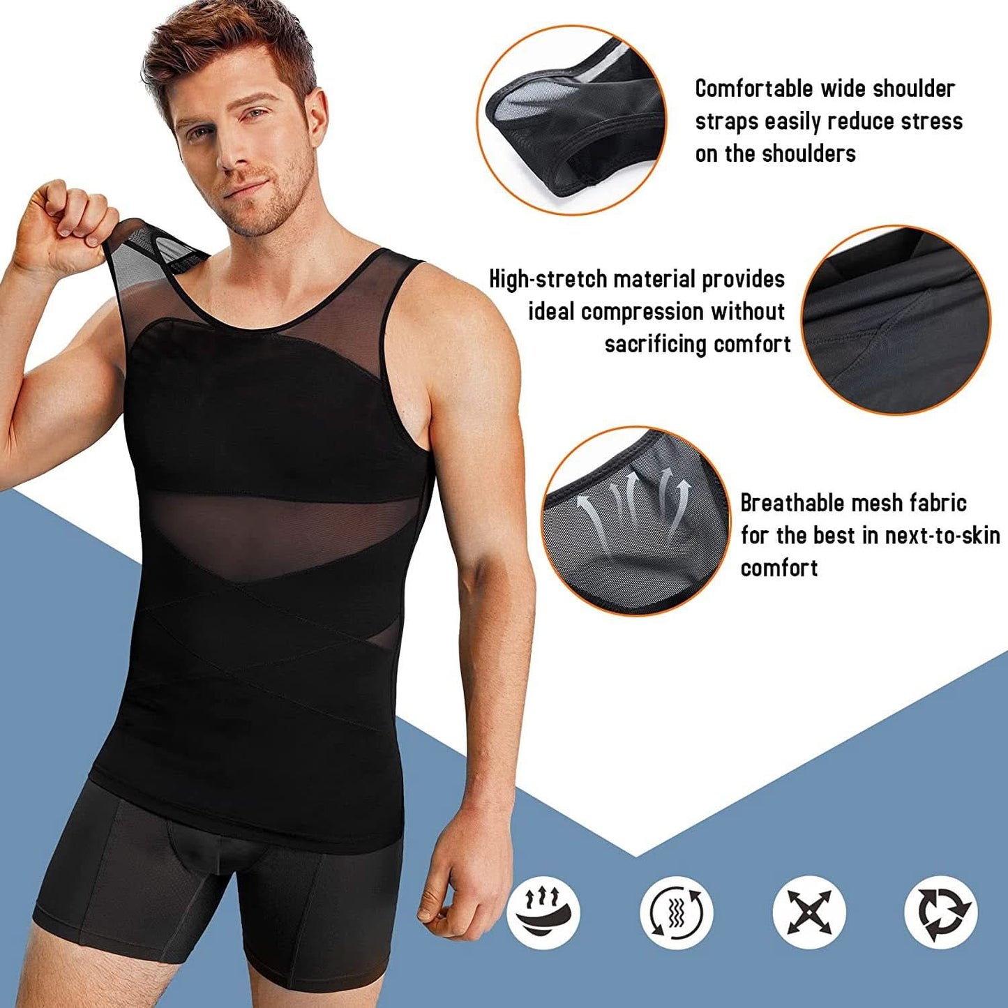 Men's Mesh Body Shaping Compression Vest